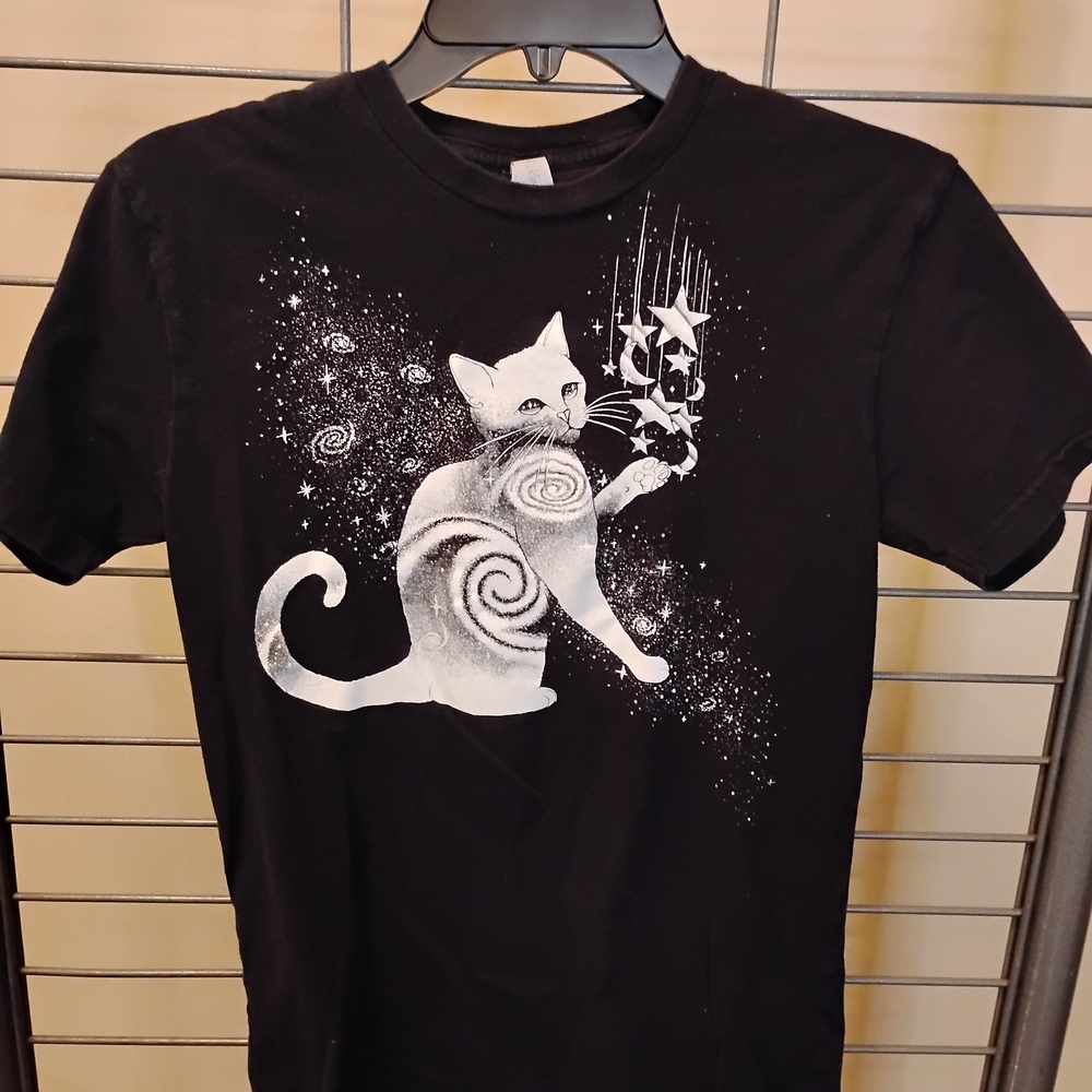 Next Level‎ Apparel Black Cosmic Cat T-Shirt